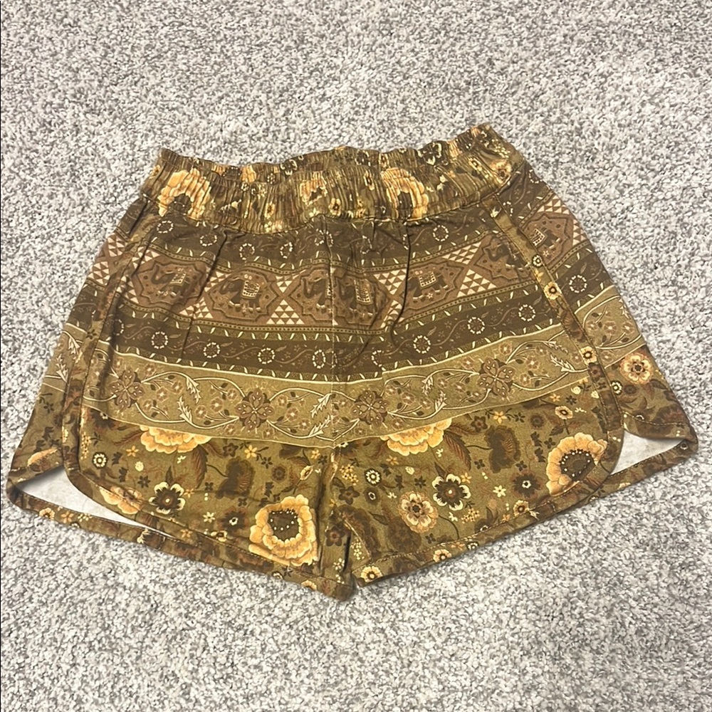 Spell and the Little Gypsy Bohemian Brown and Yellow Shorts